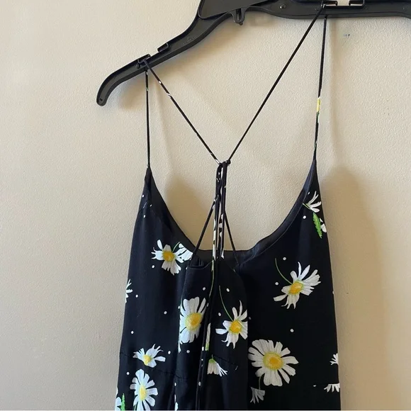 ASOS Black & White Daisy Floral Maxi Dress Size 6 - Picture 9 of 11